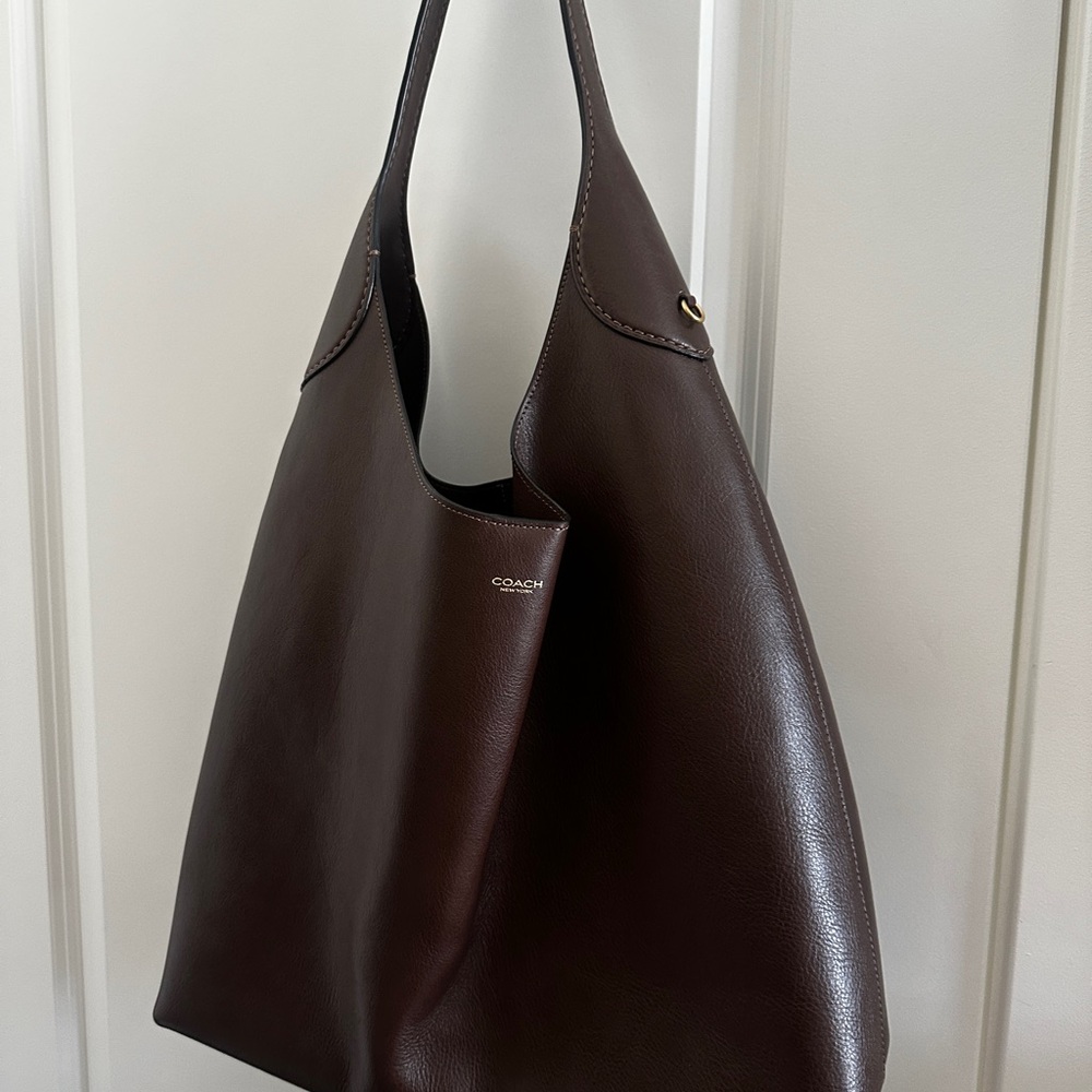 COACH Brooklyn Large Leather Hobo Shoulder Bag